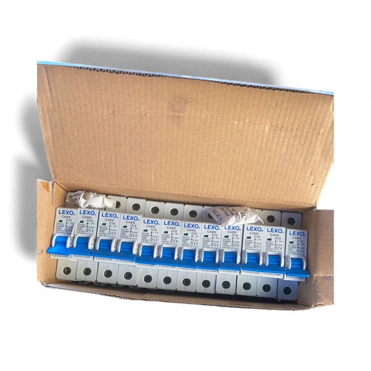 Caja de Interruptores Automáticos LEXO C10 – Curva C – 1P – Pack de 10 Unidades